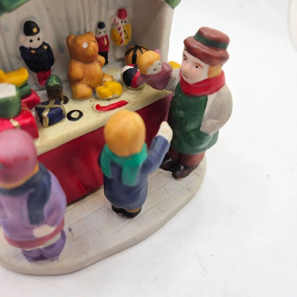 Vintage Lemax 1993 Christmas Village Toy Shop Toys Market Stand Figurine Decor